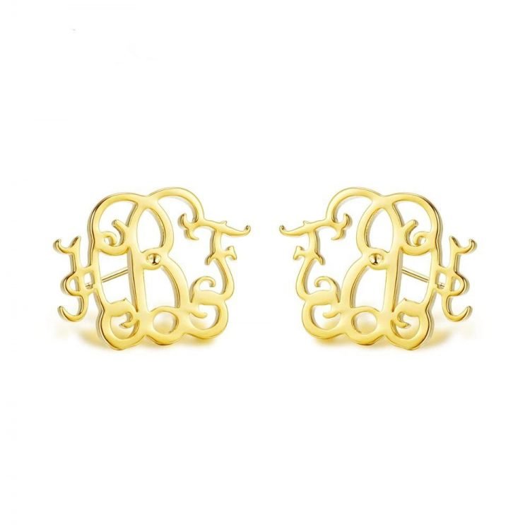 Gold Custom Name Earring For Classy Women Stylish Earring For Regular Outfits