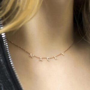 choker name necklace