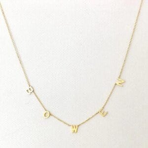 multiple letters name necklace