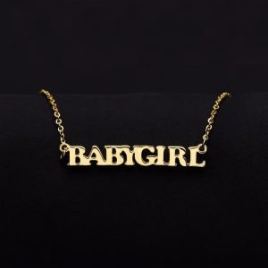 Custom Name Gold Necklace For Women Shine Name Necklace Ladies Regular Wear Necklace