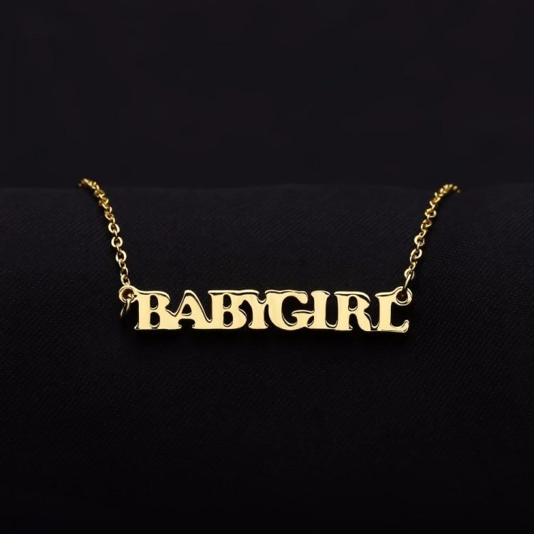 Custom Name Gold Necklace For Women Shine Name Necklace Ladies Regular Wear Necklace