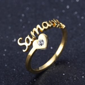 Custom Name Ring For My Wife Girlfriend In Gold Silver Rose Gold Colours My Loving Gift For Her