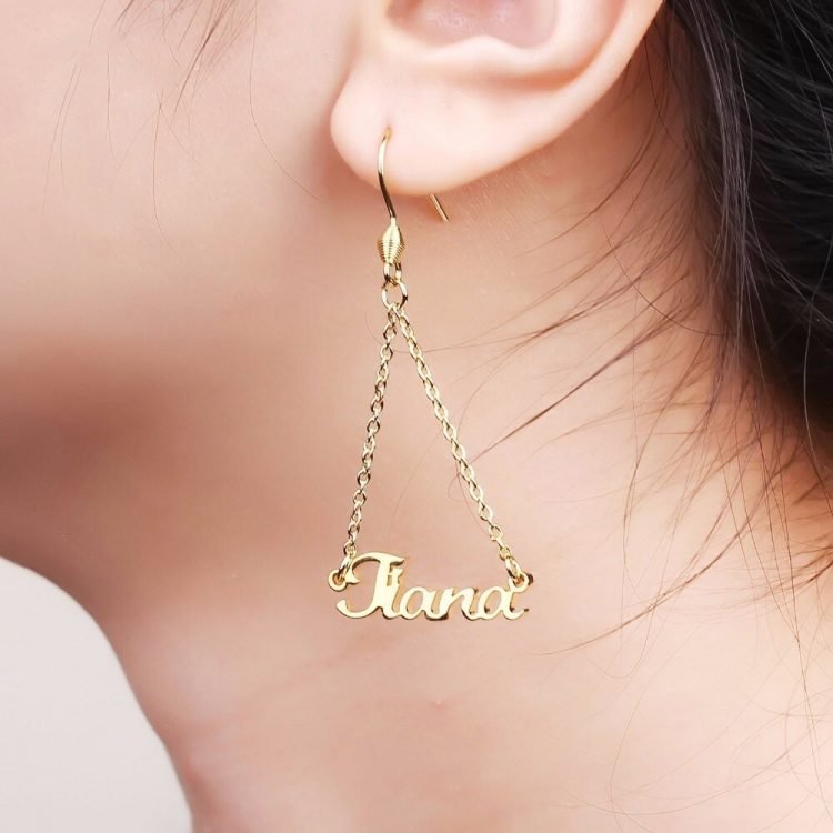 Personalized Dangle Custom Name Earrings For Women Beceff Custom Name Jewelry