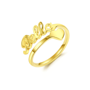 Personalized Heart Custom Name Ring For Shine Jewelry Lovers Single Heart My Name Ring
