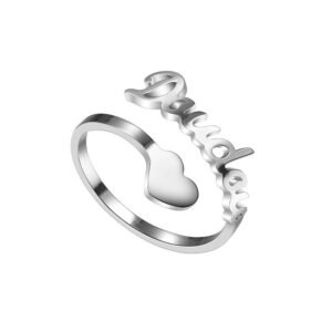 Personalized Heart Name Single Ring