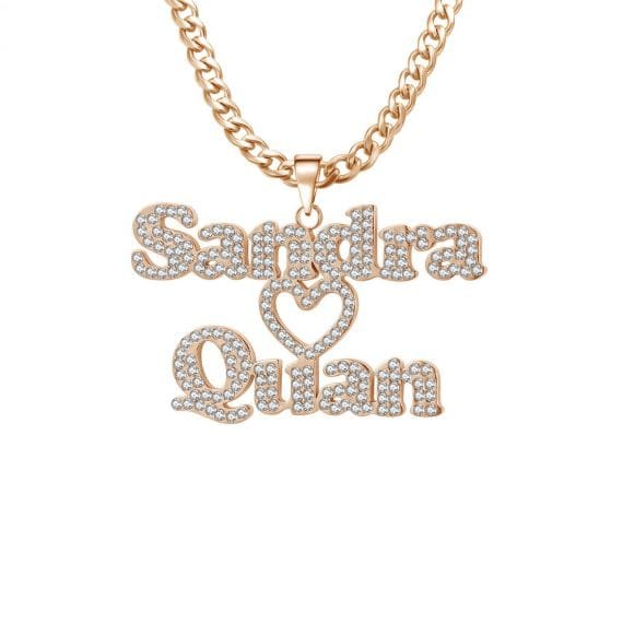 couple crystal necklace