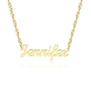 Wave Chain Name Necklace
