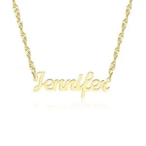 Wave Chain Name Necklace