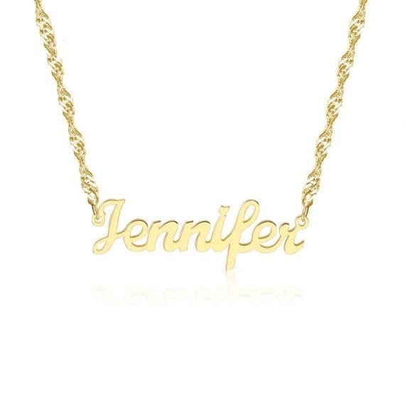 Wave Chain Name Necklace