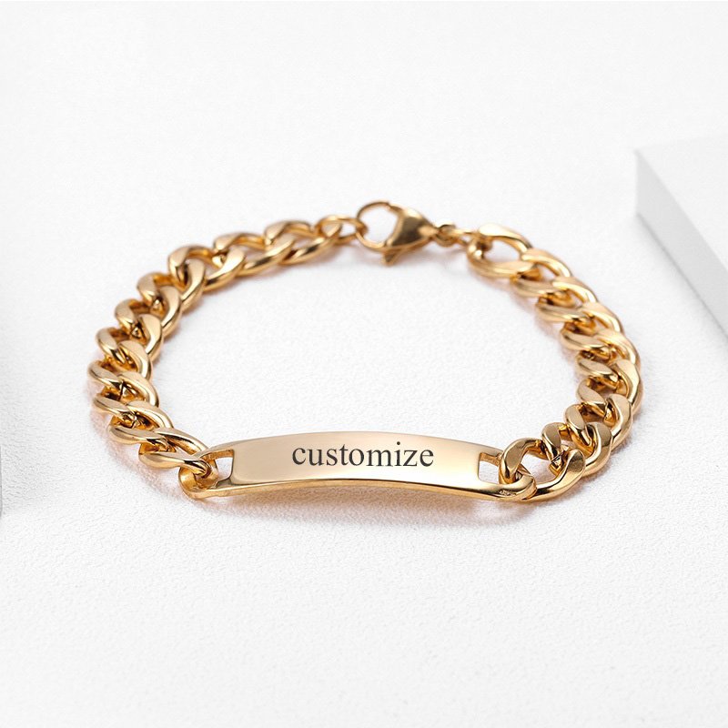 Hip Hop Style Engraved Bracelet