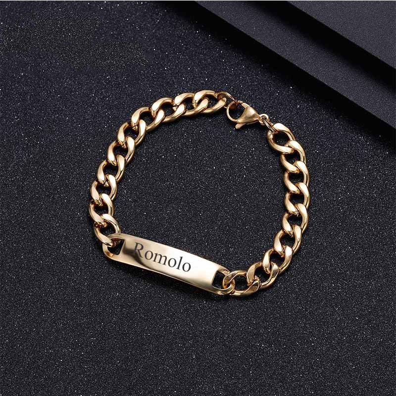 Hip Hop Style Engraved Bracelet - Image 3