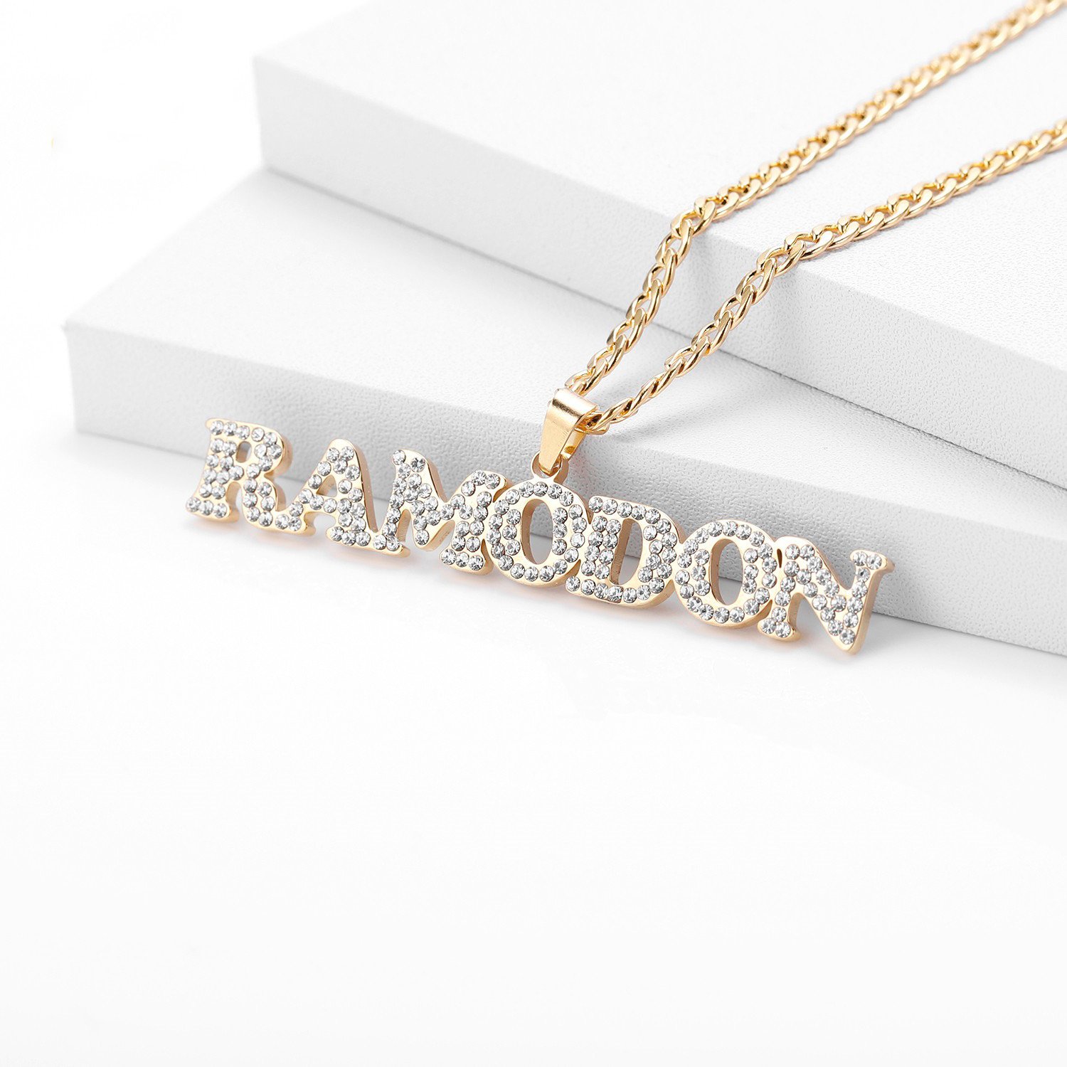 Iced Out Crystal Name Necklace - Image 5