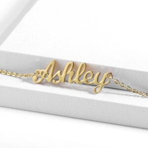 customized custom personalized name anklet for women fashion leg stainless steel gold plated waterproof