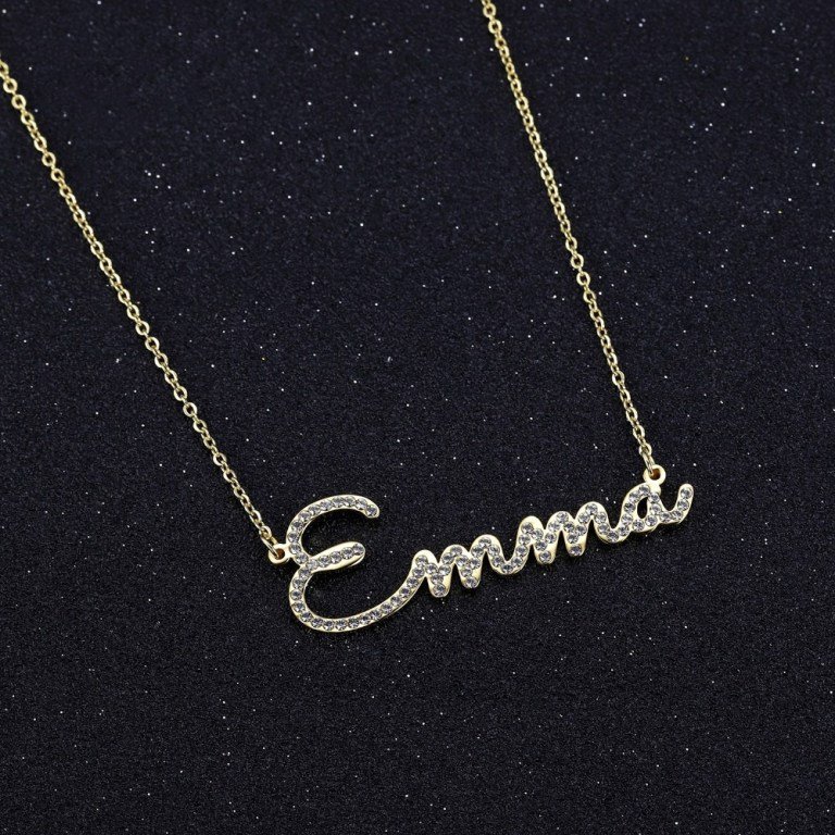 Cursive Bespoke Name Necklace Link Chain Necklace
