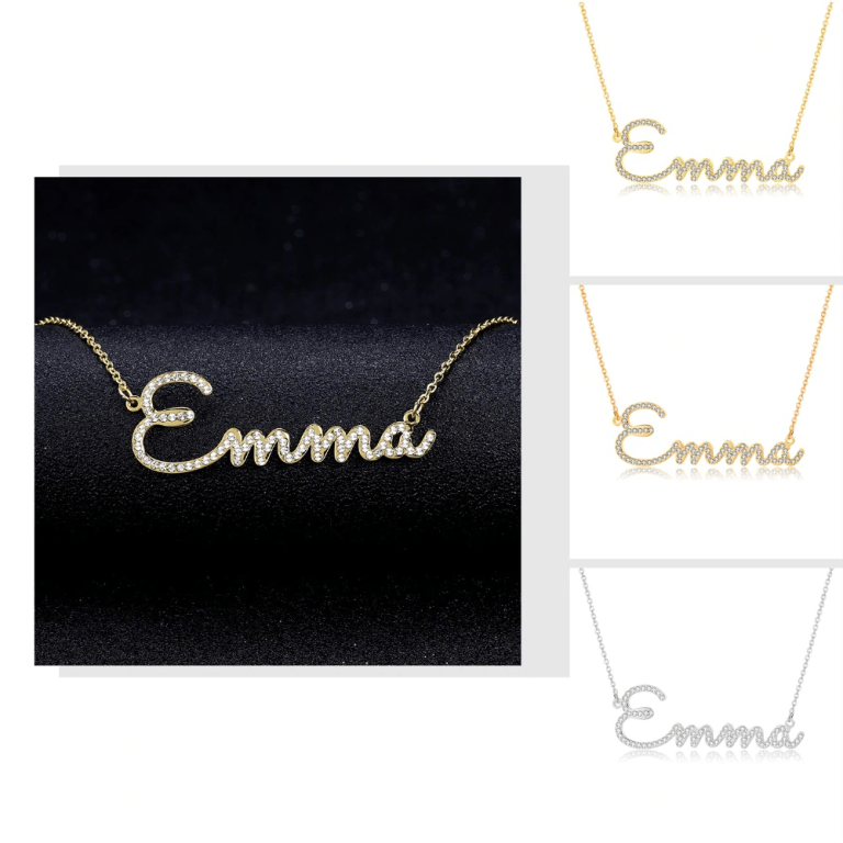 Gold Silver Rose Gold Personalized Any Name Necklace