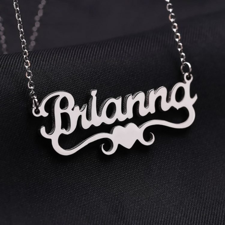Silver High Quality Durable Name Necklace For Ladies