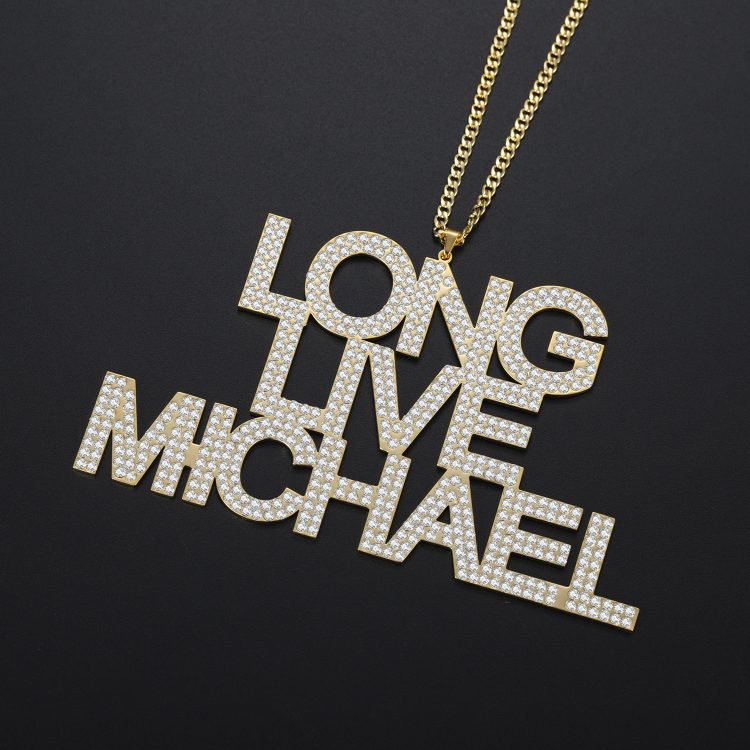 multiple name crystal iced out necklace