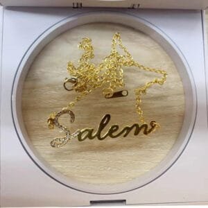 First Letter Bling Initial Name Necklace For Women Birthday