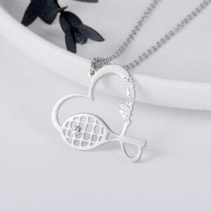 tennis name necklace