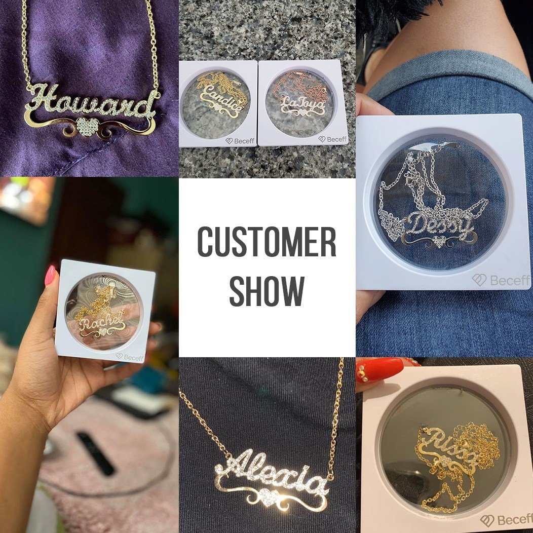 Personalized Crystal Sparkling Name Necklace Beceff Customer Reviews