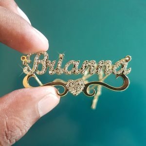 Sparkling Iced Out Name Necklace Crystal Shinning Diamond Cut Necklace for Women Trendy Personalized Jewelry