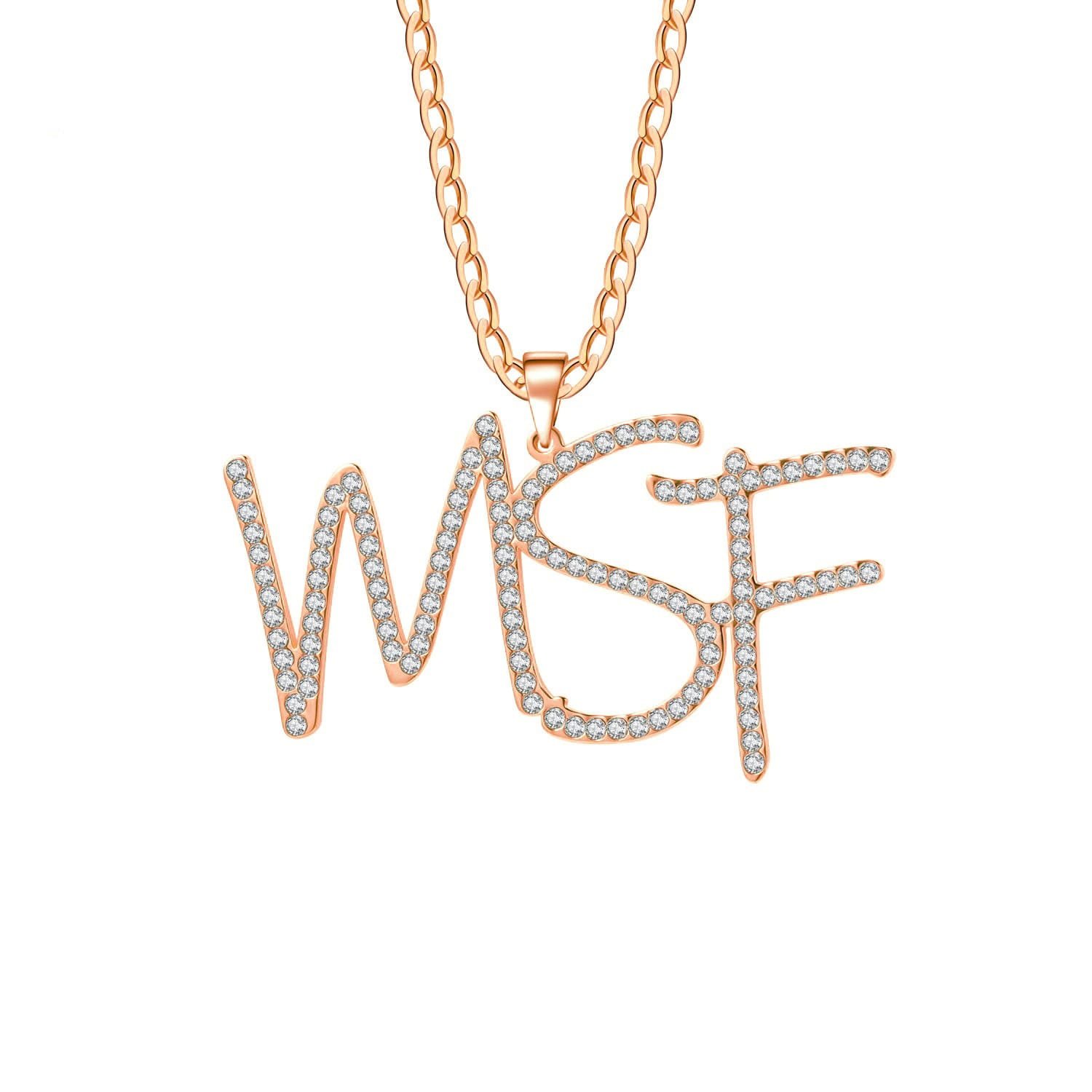 Sparkling Crystal Initials Necklace - Image 8
