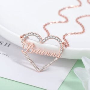 heart name necklace