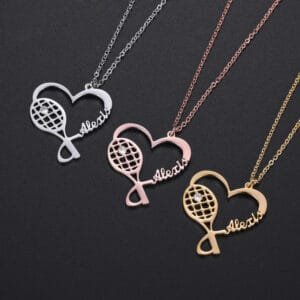 love heart tennis necklace