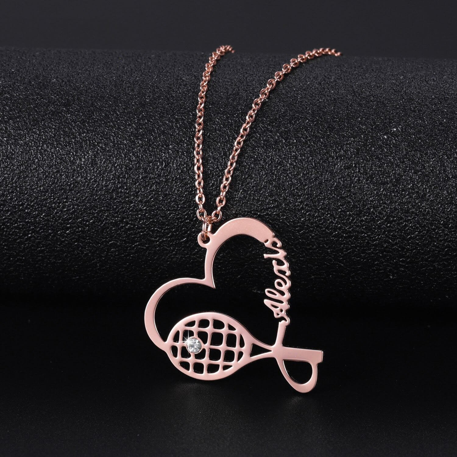tennis lover name necklace