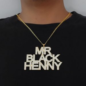 king size multiple name custom text personalized iced out bling name necklace