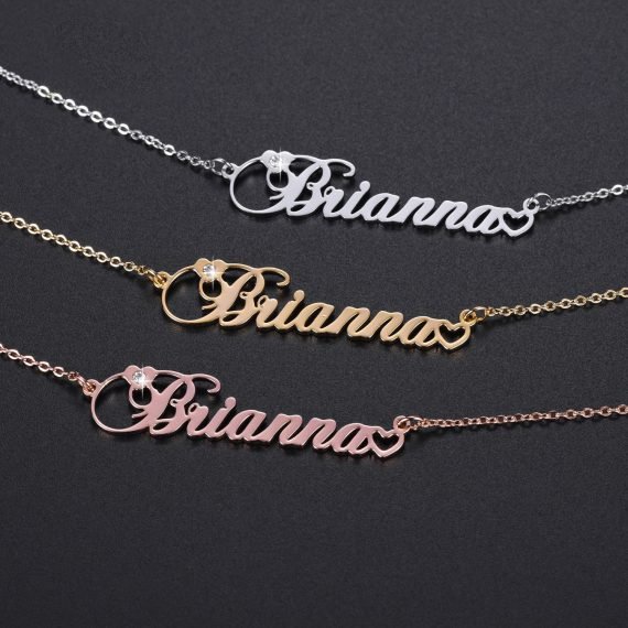 Personalized Birthstone Name Necklace