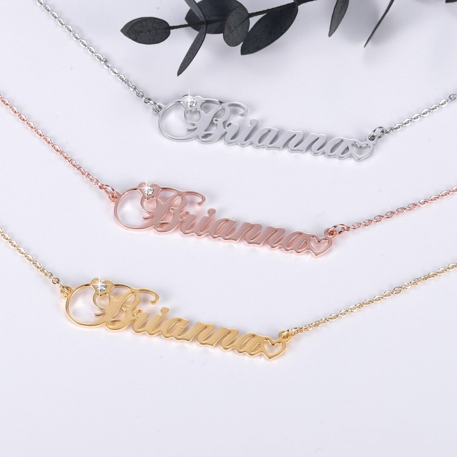 Personalized Birthstone Name Necklace - Image 8