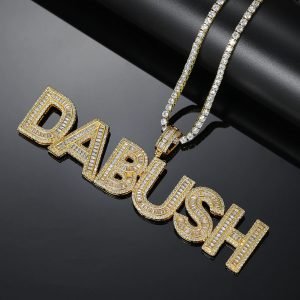 Custom Iced Design Usa Made Personalized Name Necklace For Men Women Bling Superior Expensive Fully Crystal Inlaid
