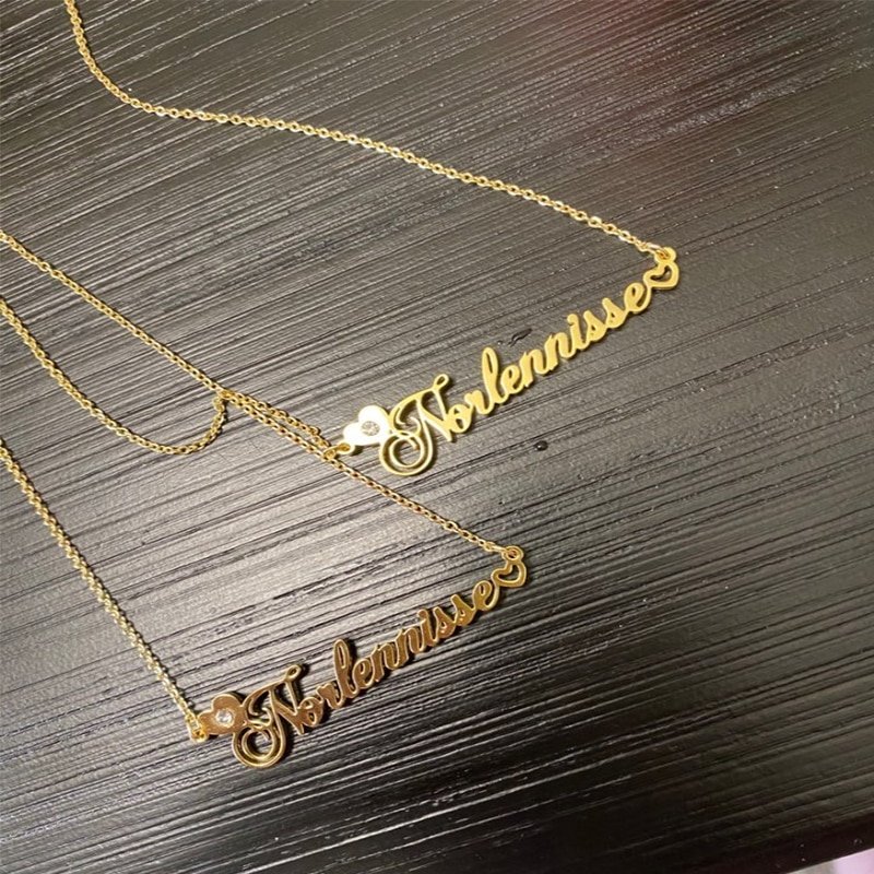 Personalized Birthstone Name Necklace - Image 5
