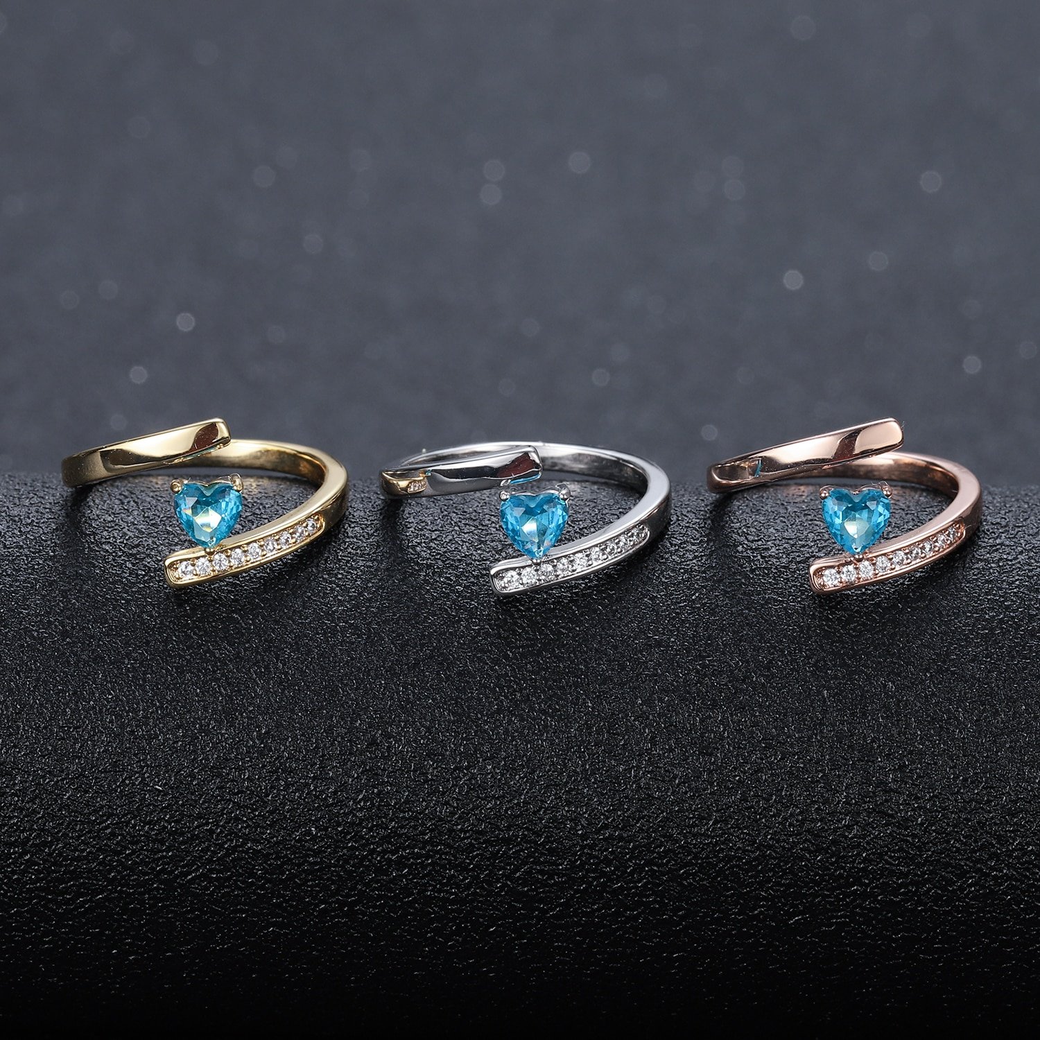 Fashion birthstone ring custom name-ring engraved text