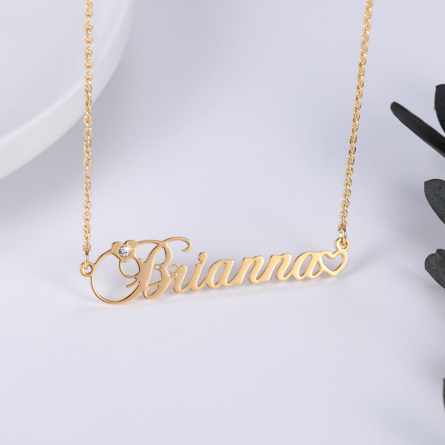 Personalized Birthstone Name Necklace - Image 2