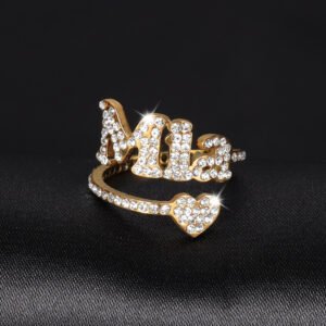 Iced Out Heart Ring