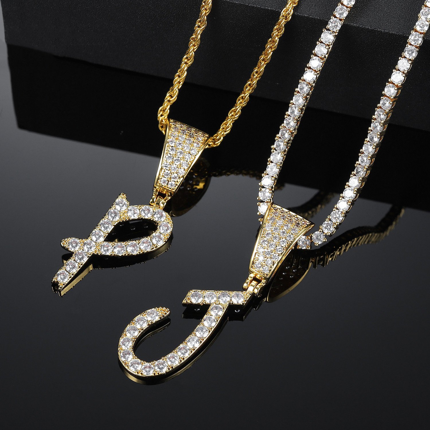 Bling Letter Necklace (Buy1-Get1)
