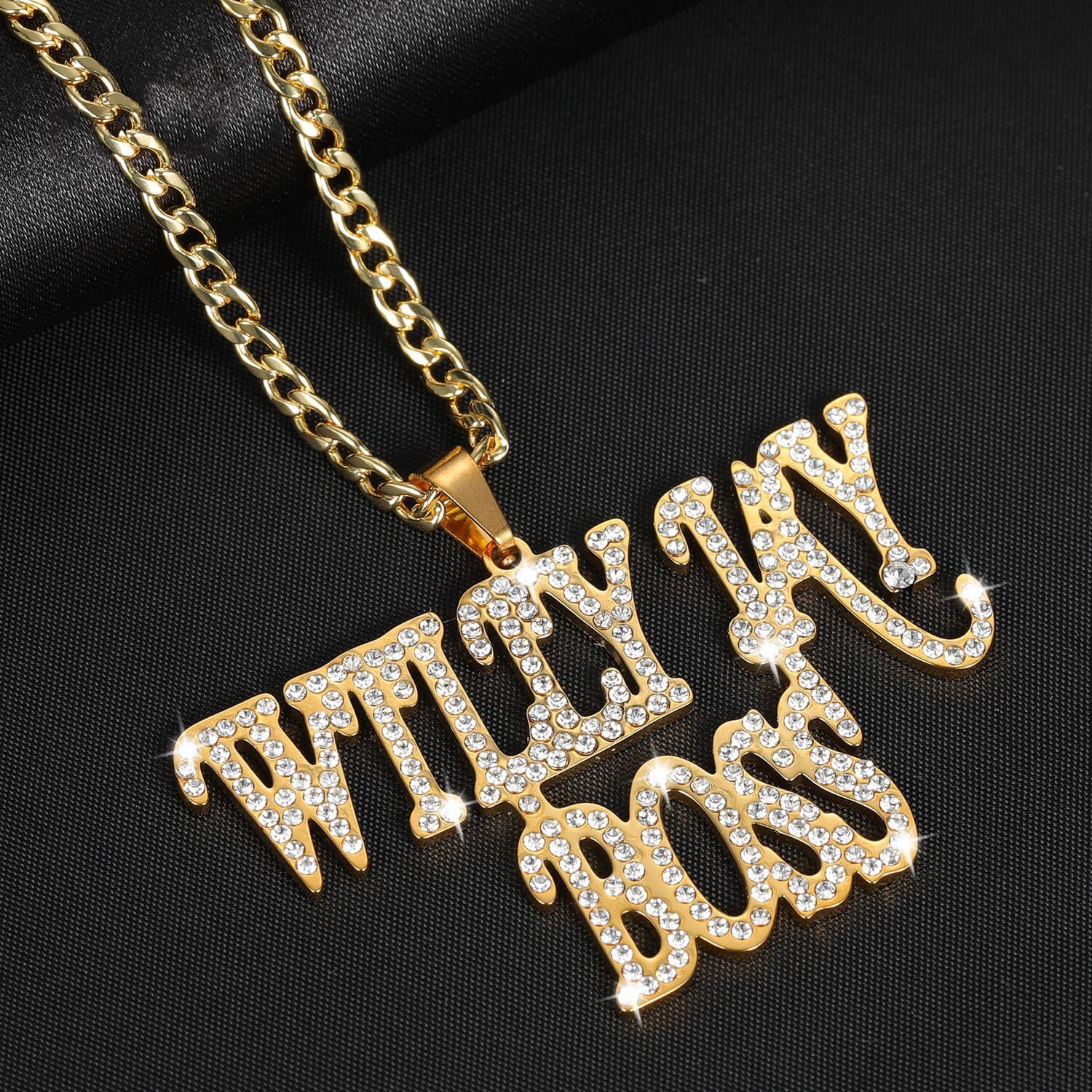 Iced Out Double Name Necklace - Image 4
