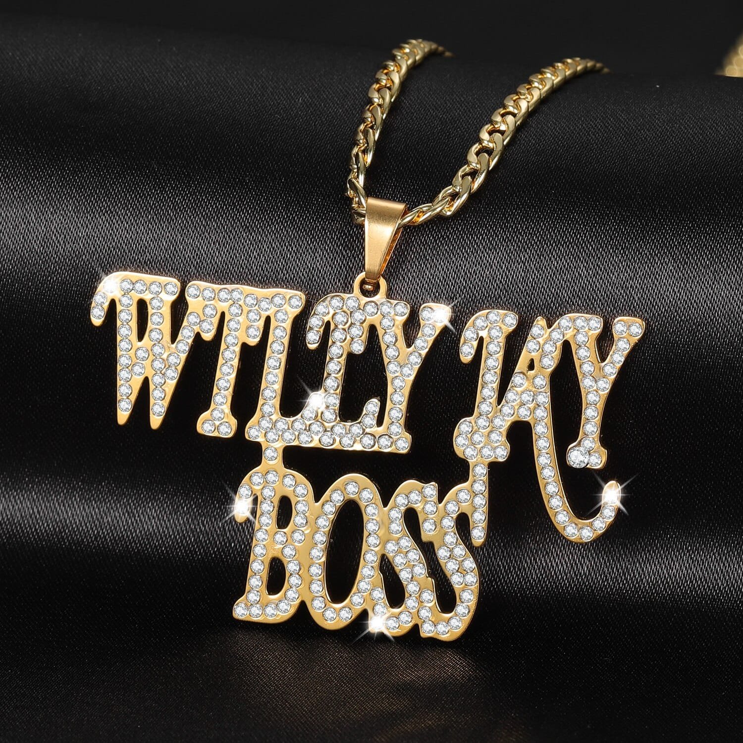 Iced Out Double Name Necklace - Image 3