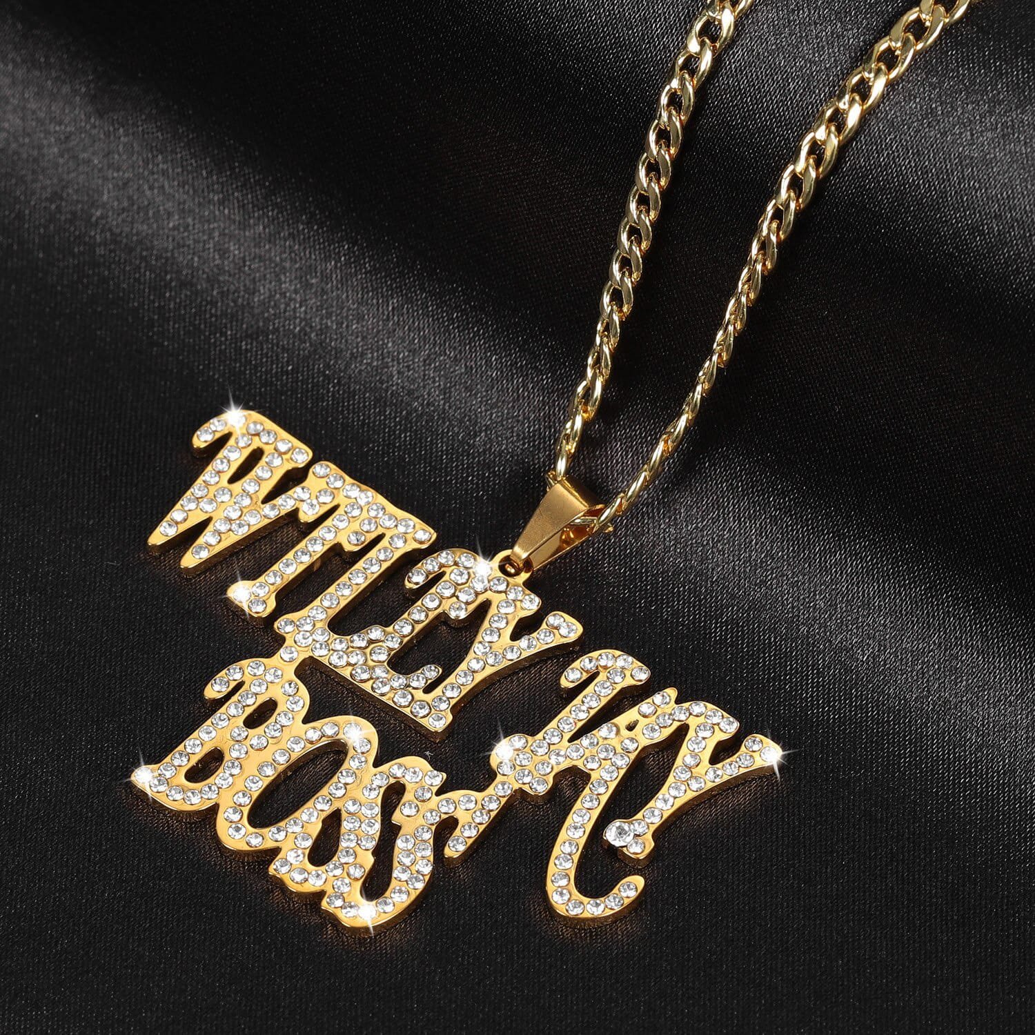 Iced Out Double Name Necklace - Image 2