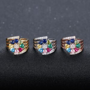 eight names and birthstones engraved names family bond christmas mothersday grandmothers gift birthday ring