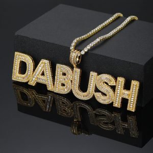 Superior Premium Iced Out Crystal Inlaid Rap Hip Hop Bling Personalized Custom Expensive High Quality Name Necklace