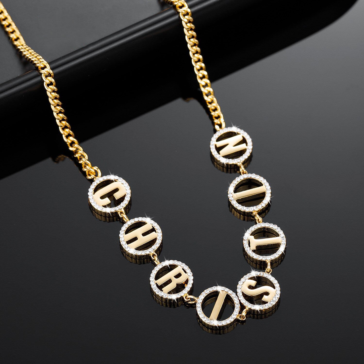 Separate English Letter Necklace - Image 4
