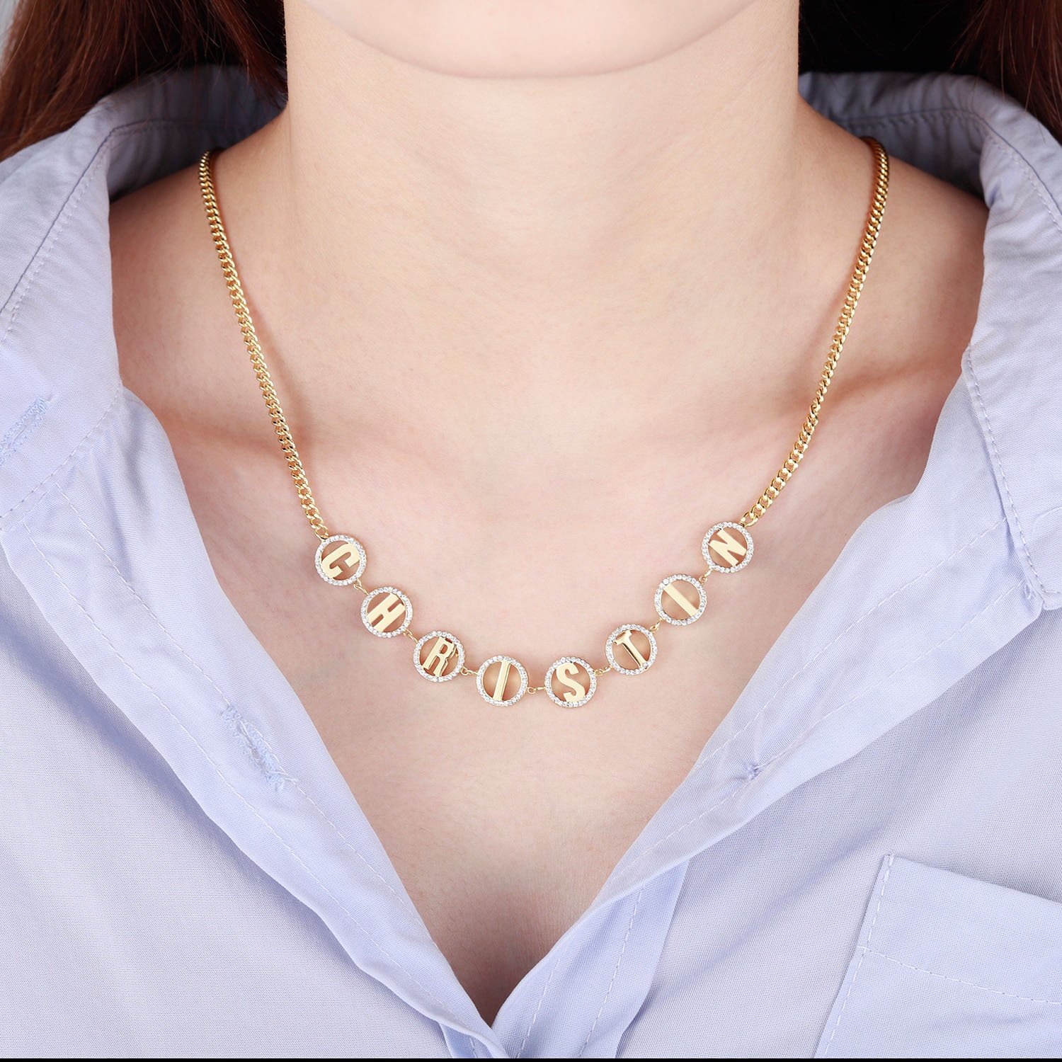 Separate English Letter Necklace - Image 2