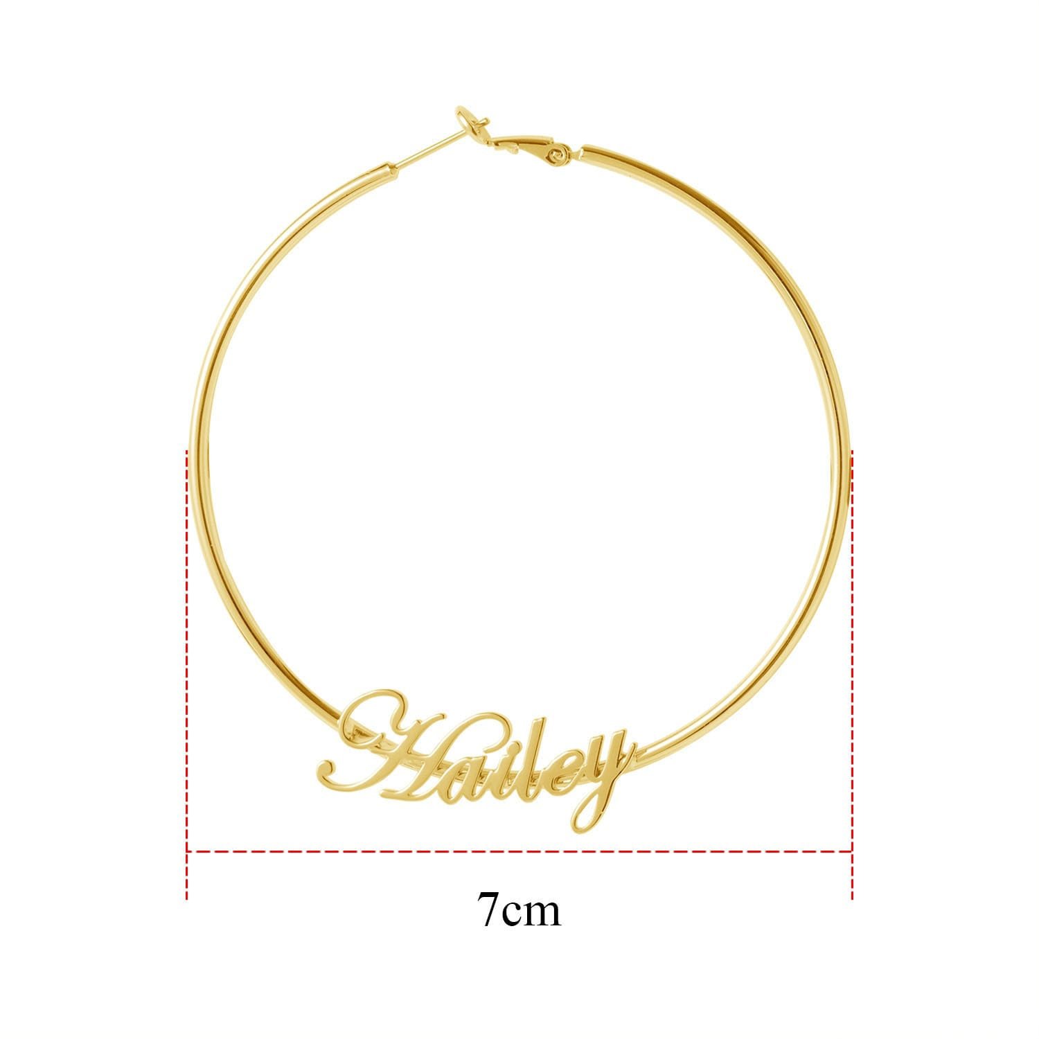 Big Hoop Cursive Earrings - Image 6