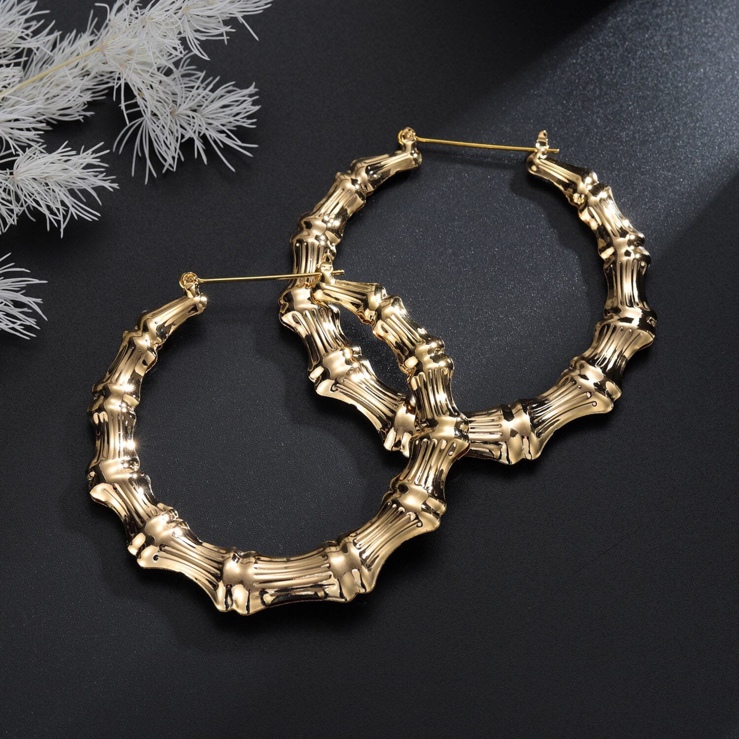 Bamboo Cursive Name Earrings - Image 5