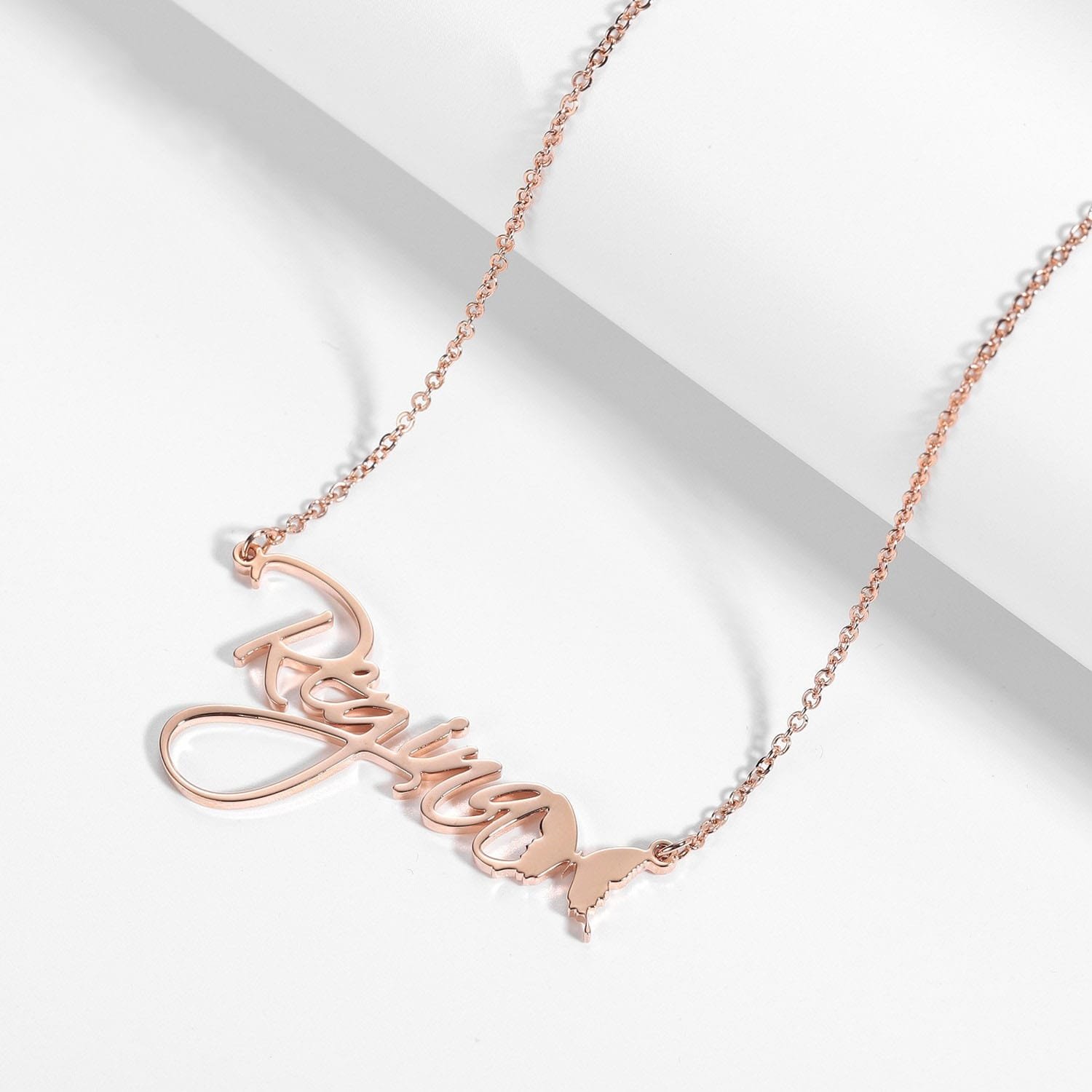 Butterfly Cursive Name Necklace - Image 2