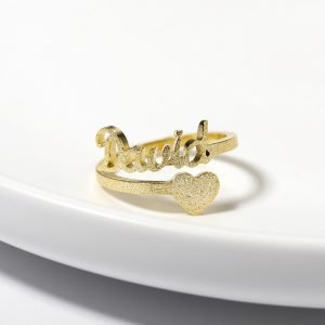 Frosted Heart Ring