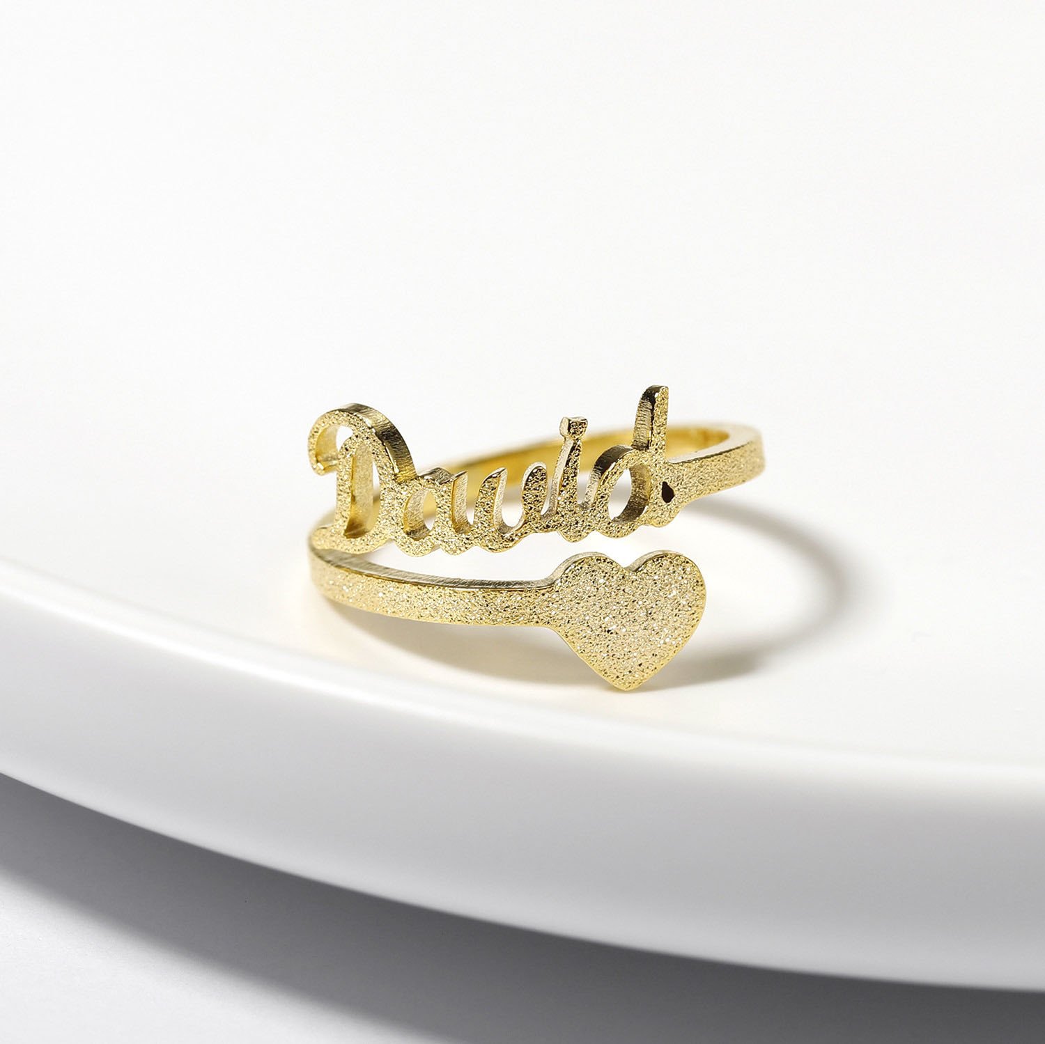 Frosted Heart Ring